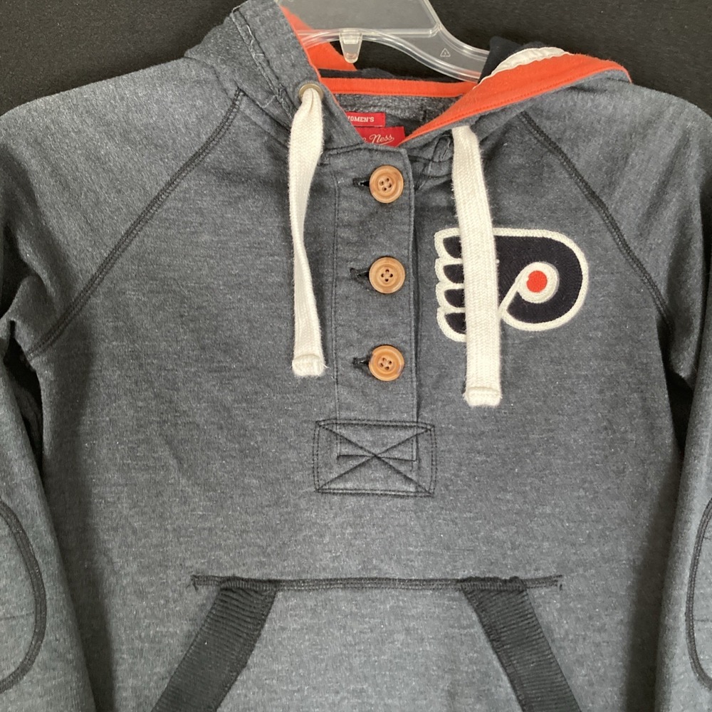 Philadelphia Flyers Hoodie Mitchell & Ness Vintage Hockey‎ Sweatshirt Womens S